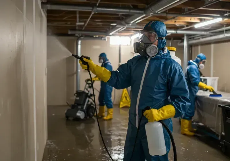 Basement Sanitization and Antimicrobial Treatment process in Hutto, TX